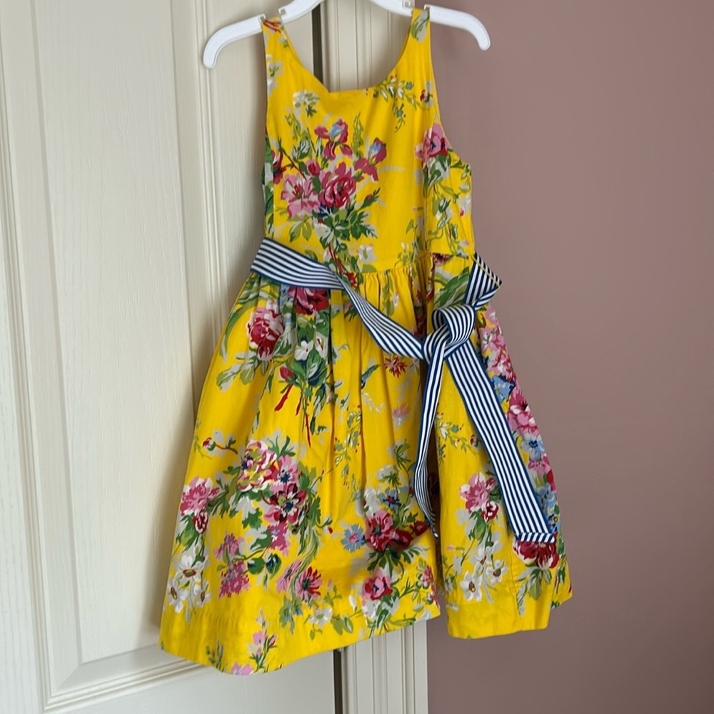 Yellow floral size 6 girls Lauren dress